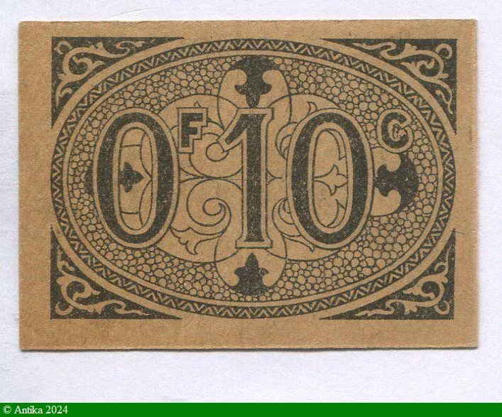 10 CENTIMES Ville d' ALGER