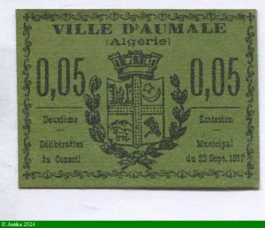 5 CENTIMES Ville d' AUMALE