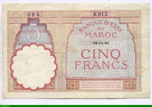 5 FRANCS Type 1922