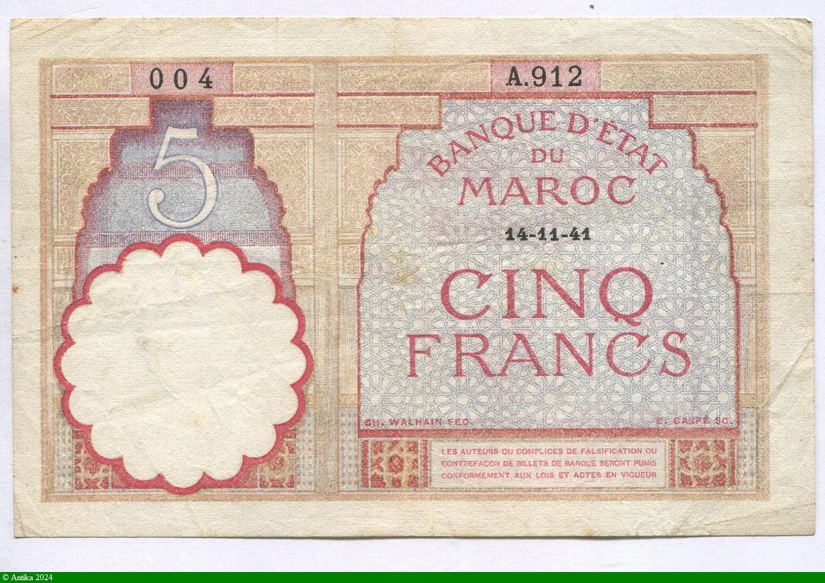 5 FRANCS Type 1922