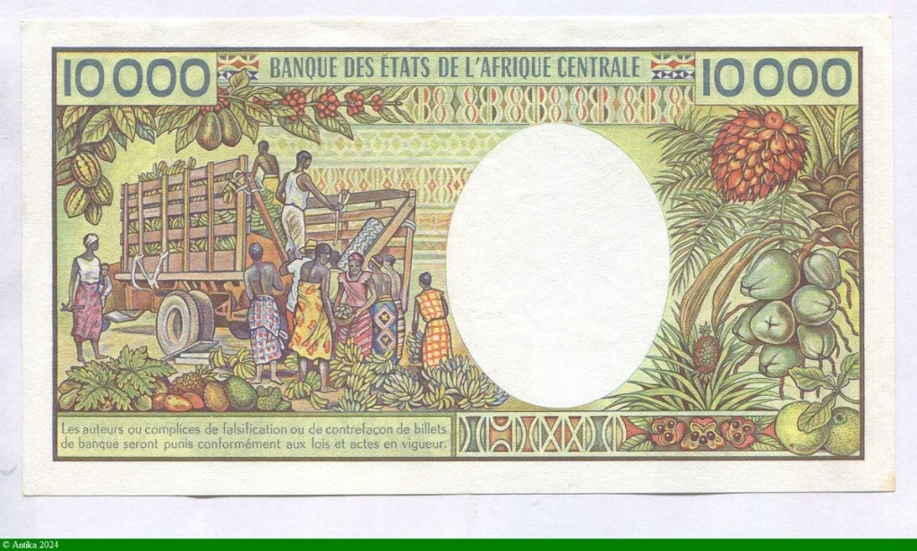 10000 FRANCS Femme stylisée