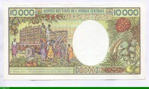 10000 FRANCS Femme stylisée