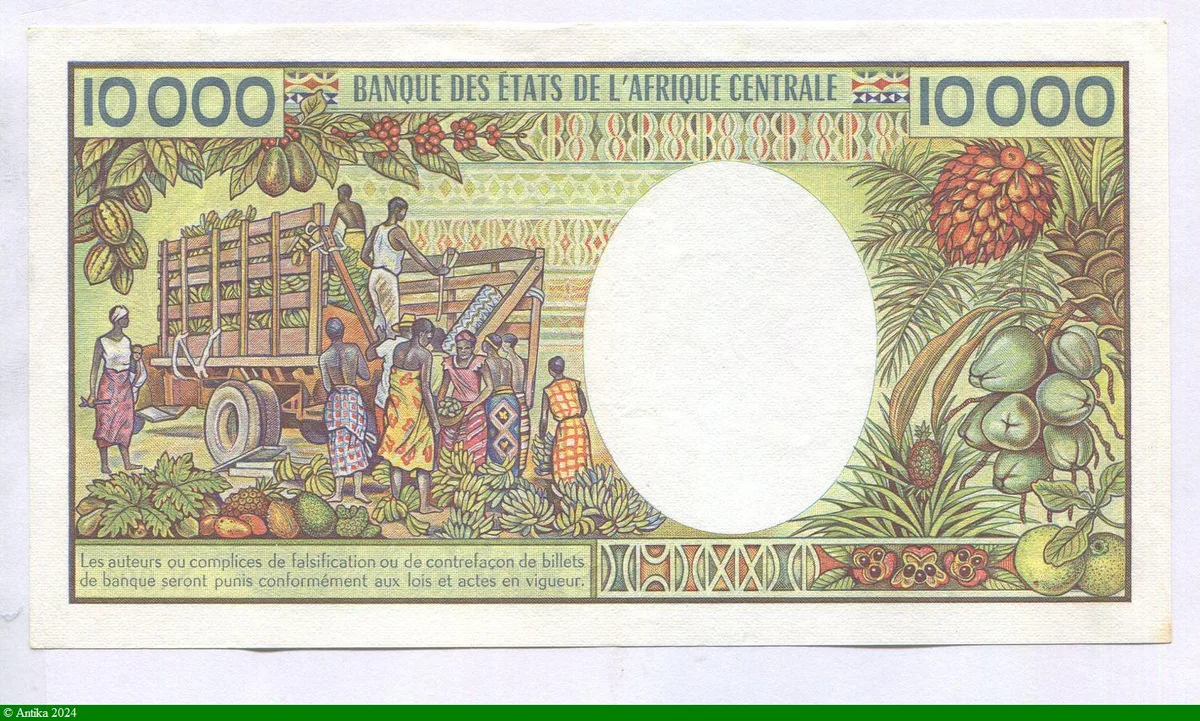 10000 FRANCS Femme stylisée