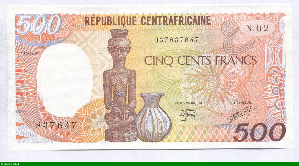 500 Francs Statuette & Jarre