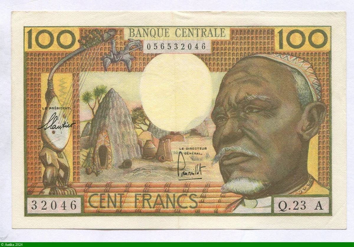 100 FRANCS Vieux Tchadien & Eléphant