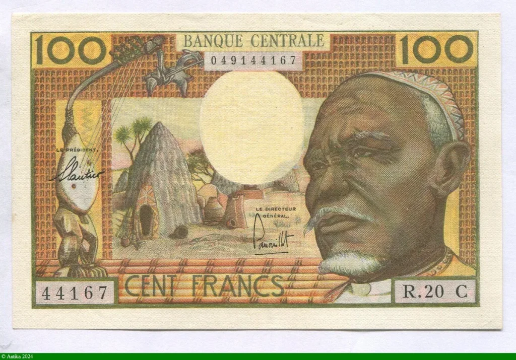 100 FRANCS Vieux Tchadien & Eléphant