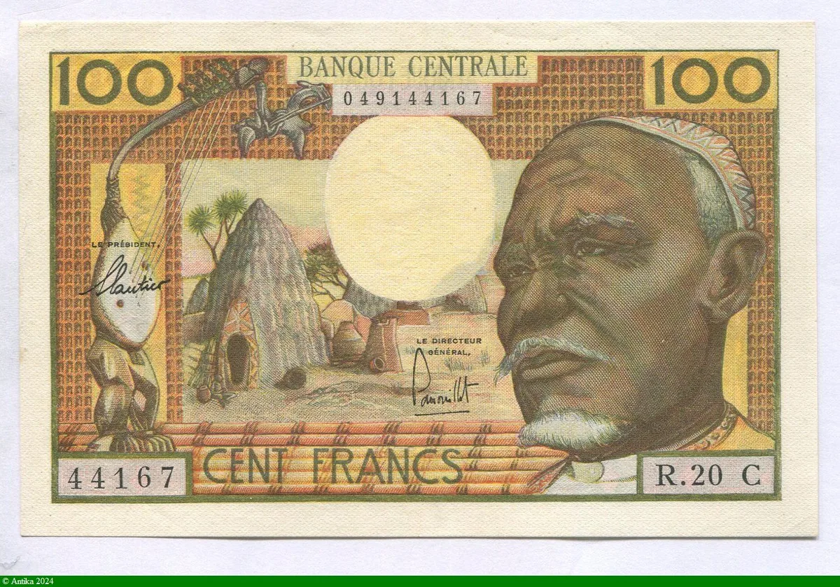 100 FRANCS Vieux Tchadien & Eléphant