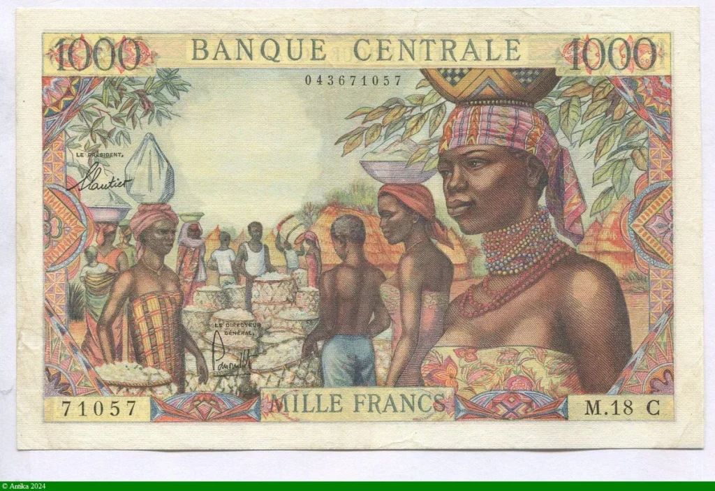 1000 FRANCS Marché Cotonnier