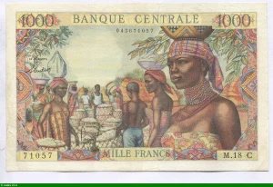 1000 FRANCS Marché Cotonnier