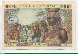 1000 FRANCS Marché Cotonnier