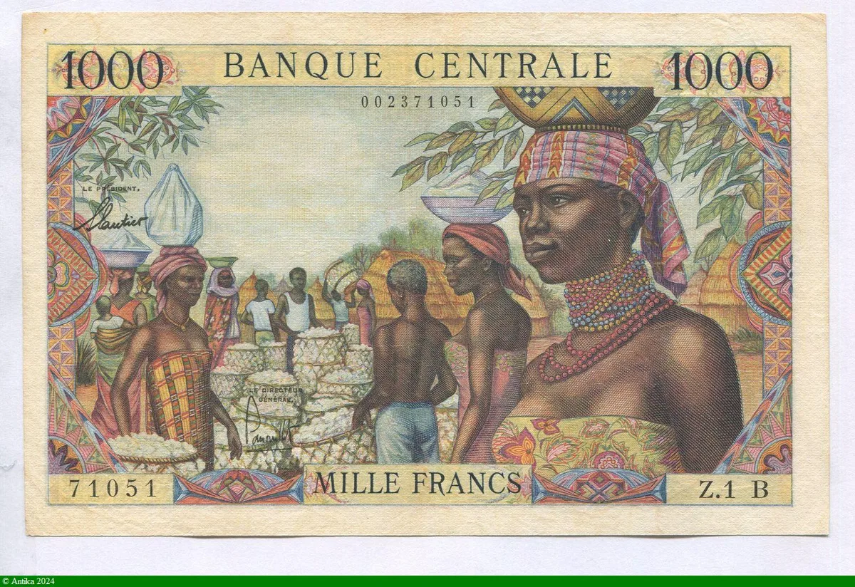 1000 FRANCS Marché Cotonnier