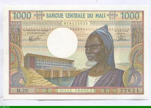 1000 FRANCS Homme âgé avec une barbichette