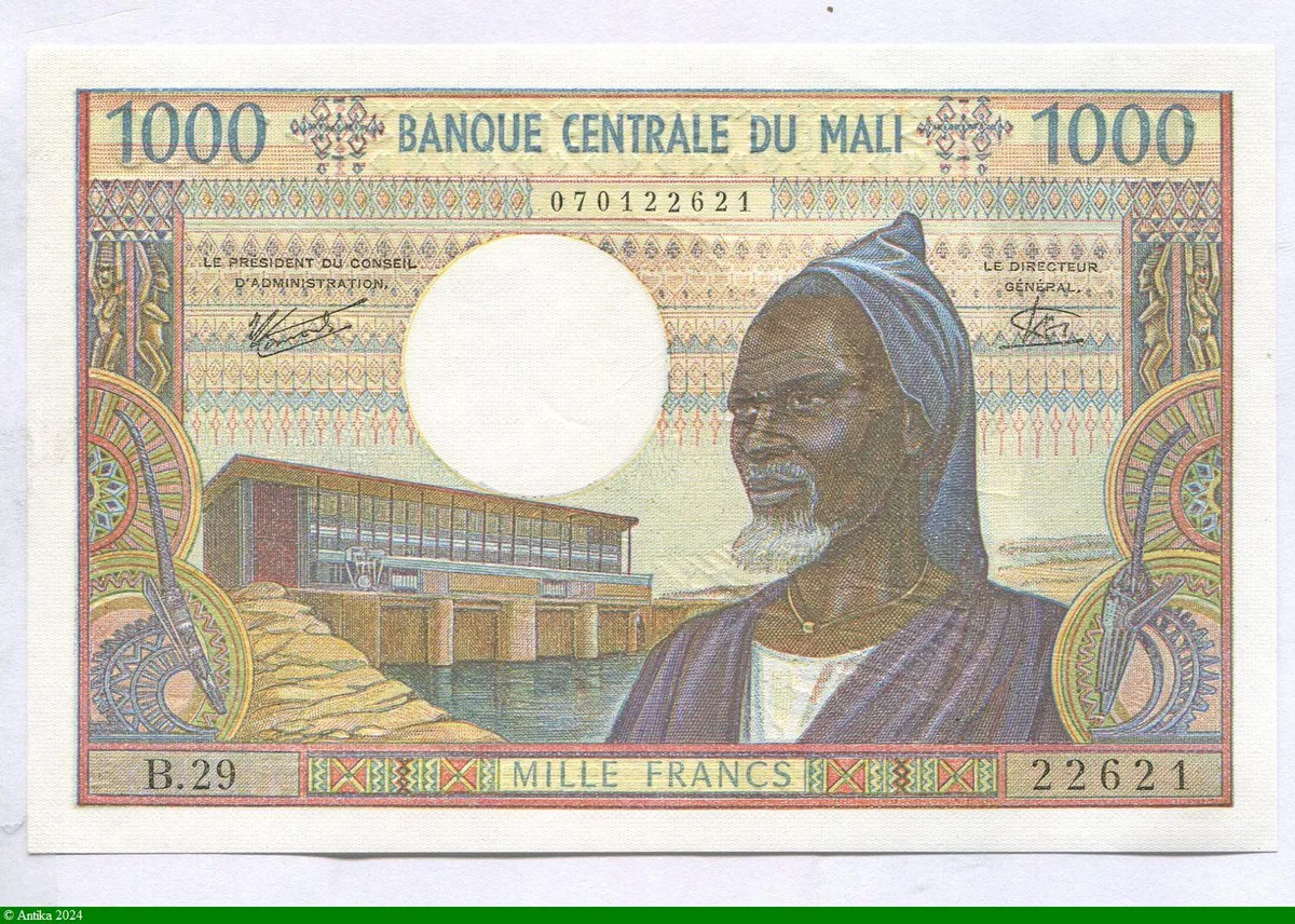1000 FRANCS Homme âgé avec une barbichette