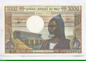 1000 FRANCS Homme âgé avec une barbichette
