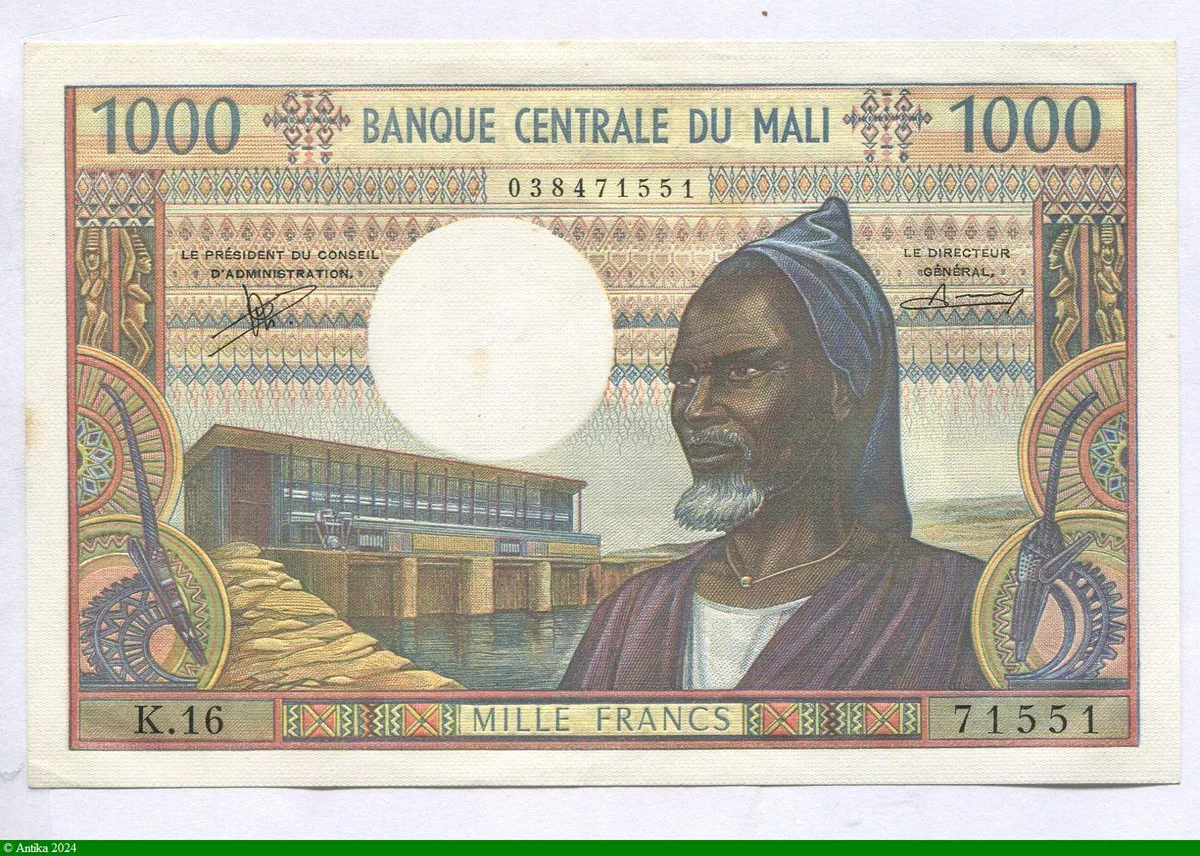1000 FRANCS Homme âgé avec une barbichette