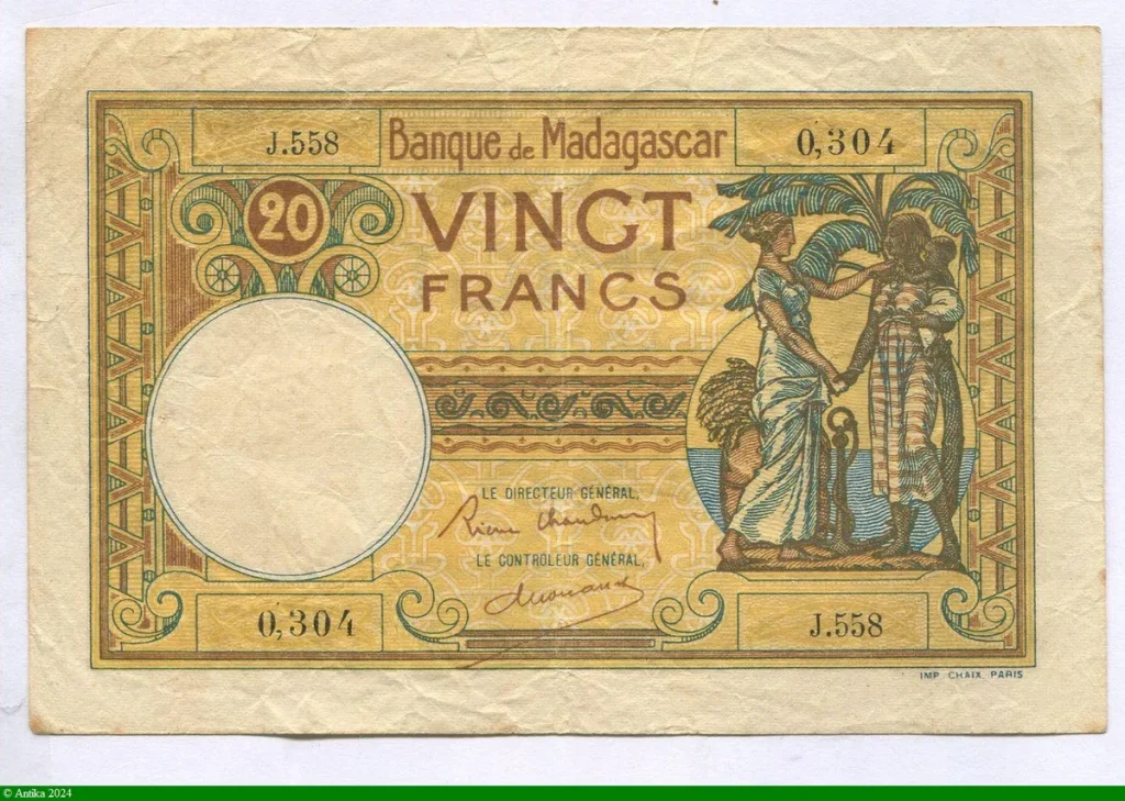20 FRANCS Femme Française & Malgache