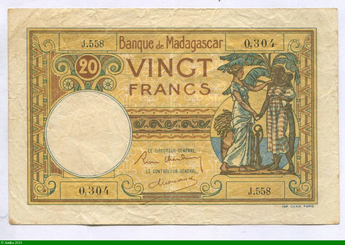 20 FRANCS Femme Française & Malgache