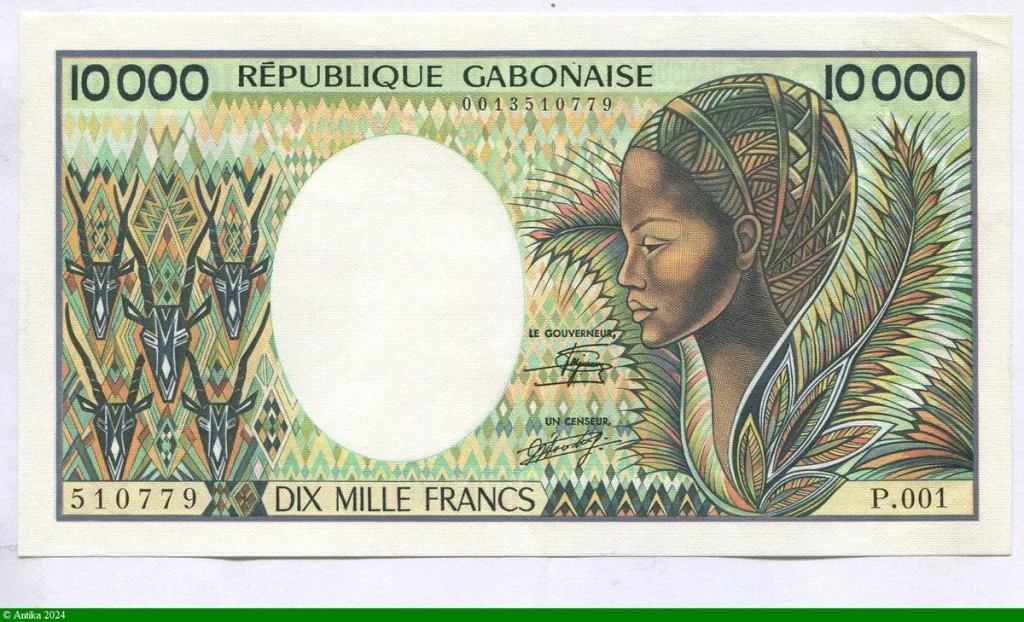 10000 FRANCS Femme Stylisée
