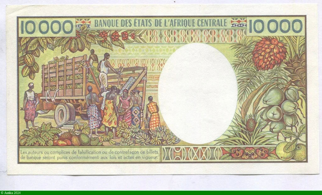 10000 FRANCS Femme Stylisée