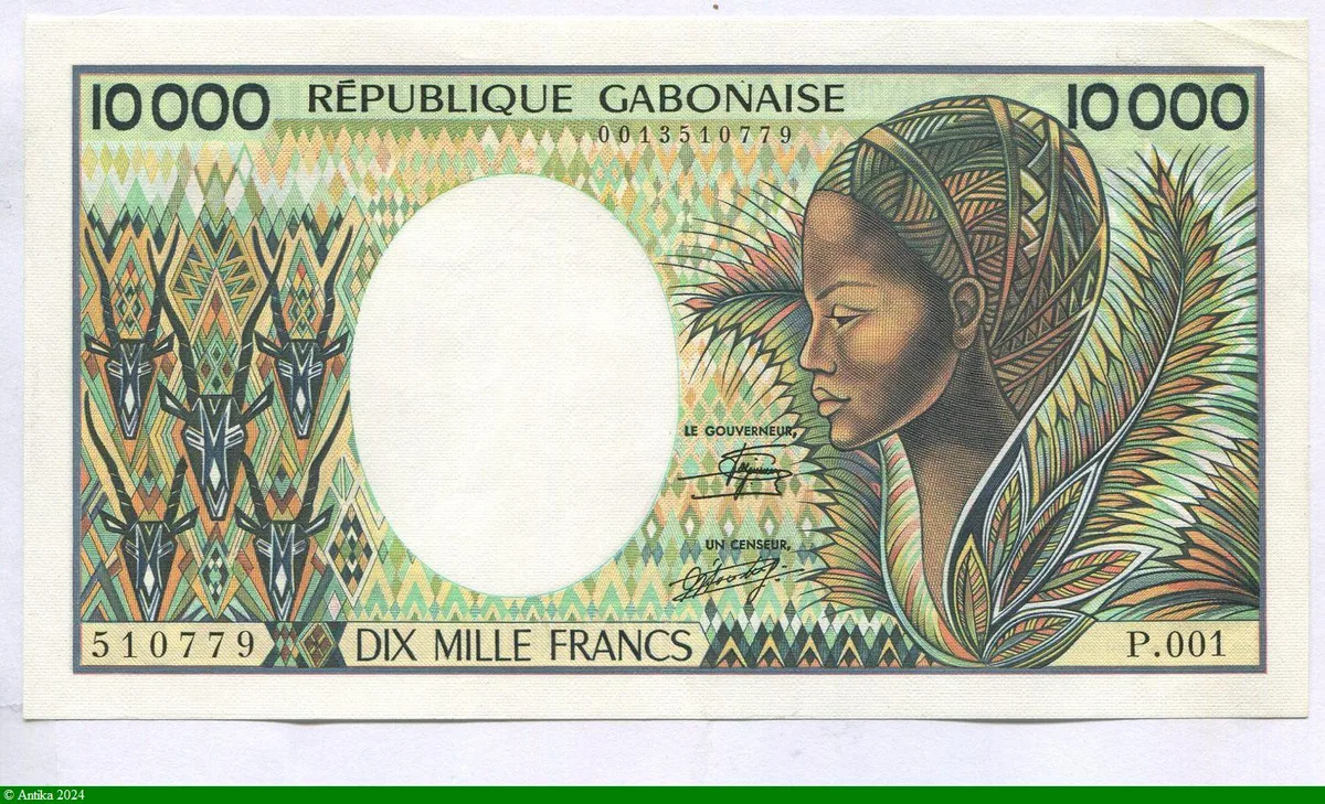 10000 FRANCS Femme Stylisée