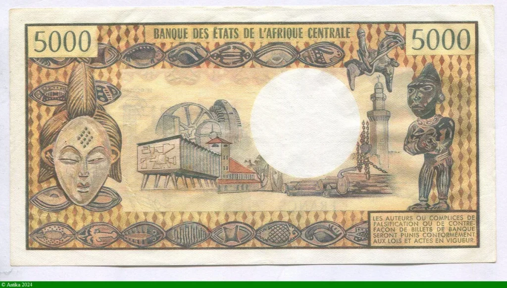 5000 FRANCS Jeune femme & métier à tisser