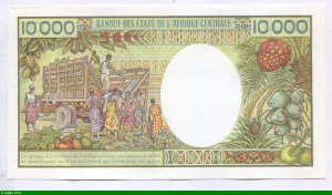 10000 FRANCS Femme stylisée