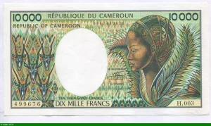 10000 FRANCS Femme Stylisée