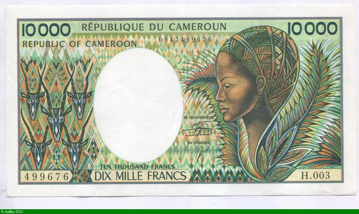 10000 FRANCS Femme Stylisée