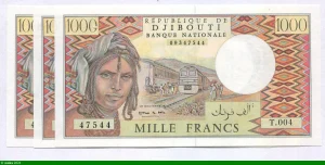 1000 FRANCS Jeune Fille & Train