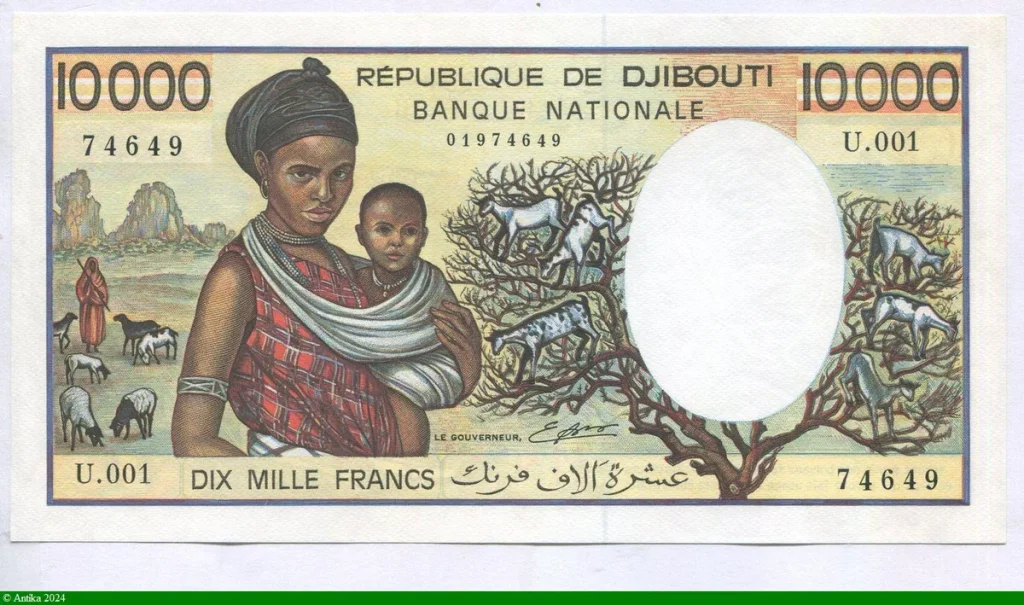 10000 FRANCS Femme enfants & Port