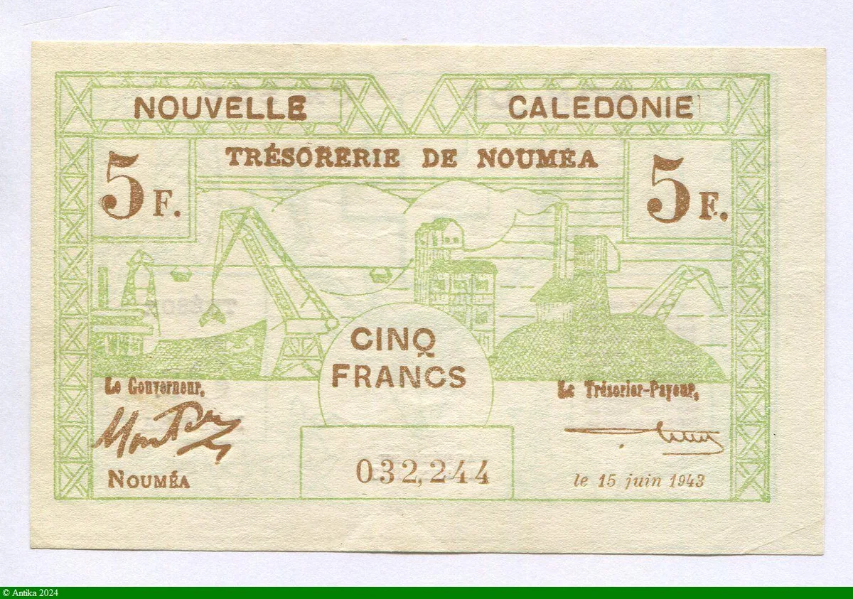 5 FRANCS Cerf Croix de Lorraine NOUMEA