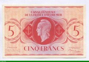5 FRANCS Croix de Lorraine A.E.F