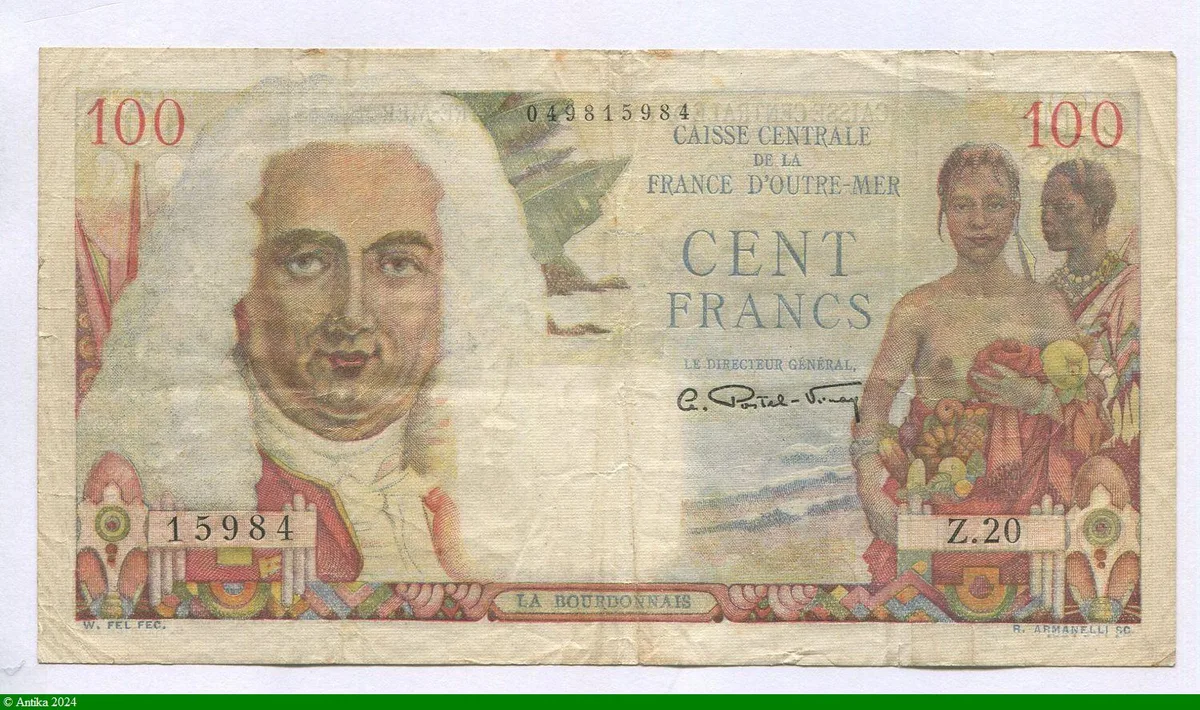 100 FRANCS LA BOURDONNAIS AEF