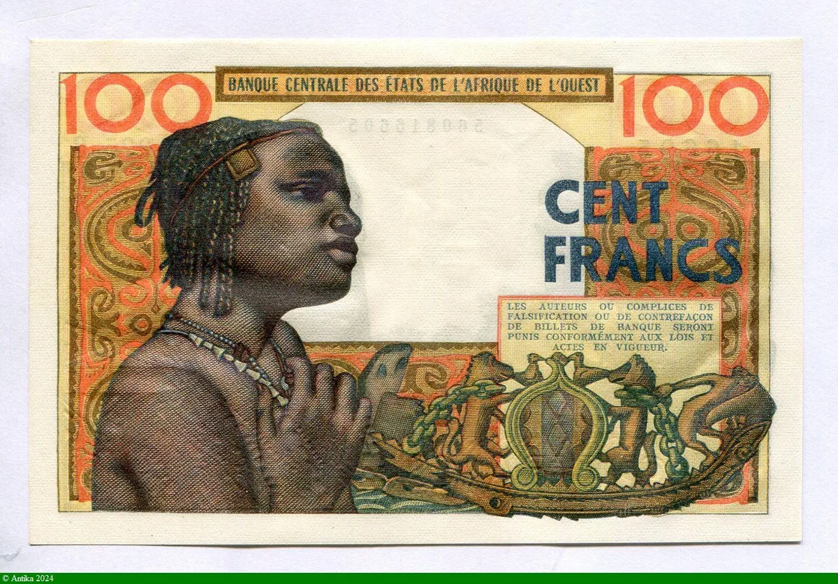 100 FRANCS Jeune Fille & Masque