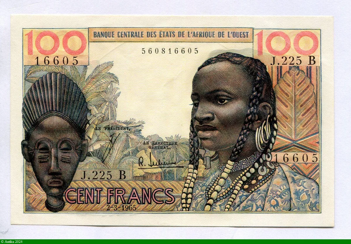 100 FRANCS Jeune Fille & Masque