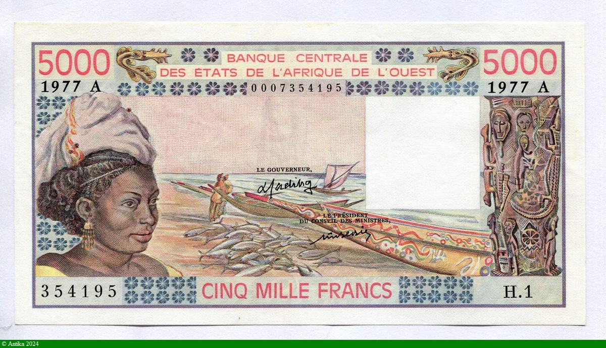 5000 FRANCS Femme & Pirogues