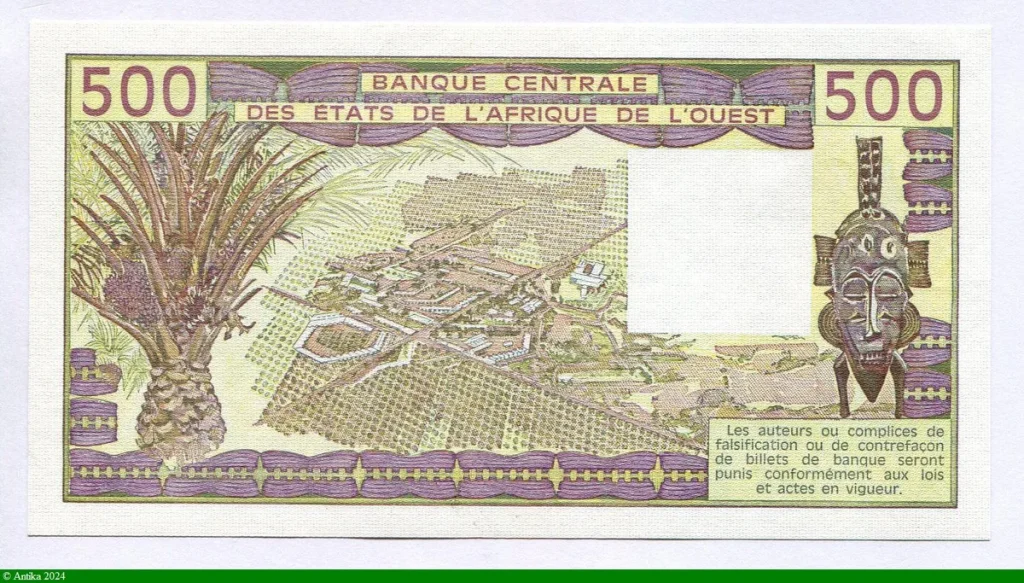 500 FRANCS Viel Homme & Troupeau de Zébus