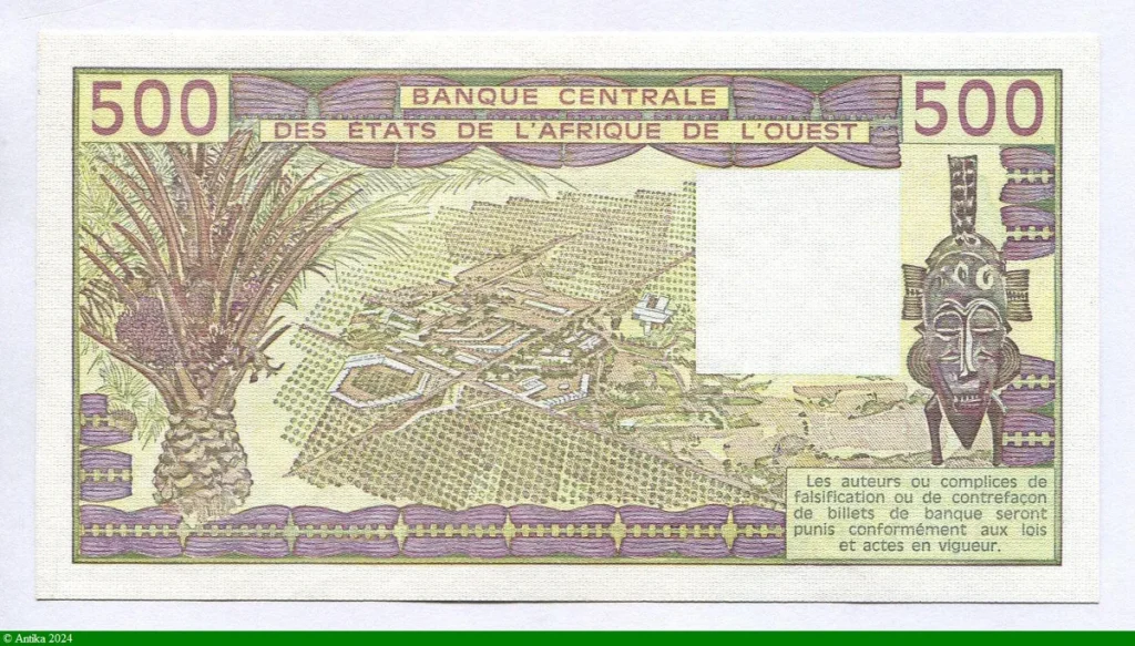 500 FRANCS Viel Homme & Troupeau de Zébus