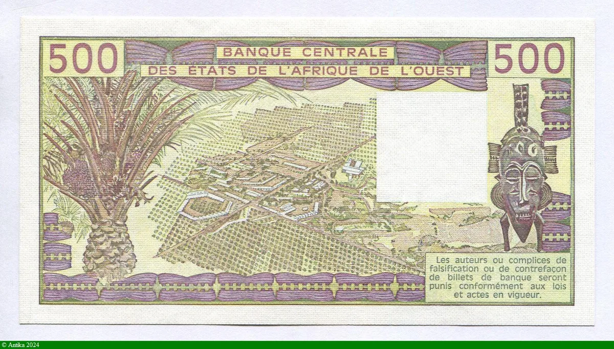 500 FRANCS Viel Homme & Troupeau de Zébus