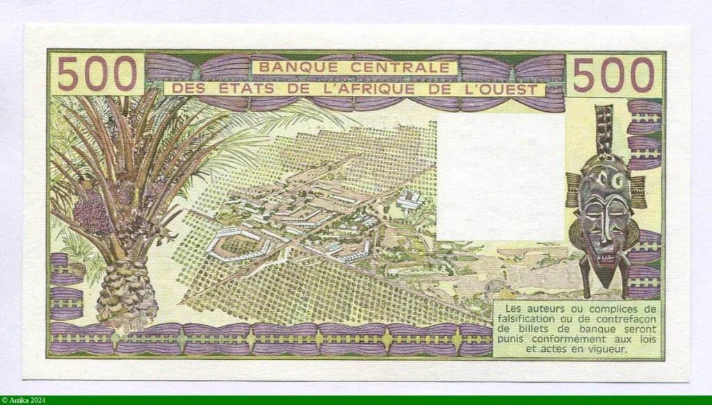 500 FRANCS Viel Homme & Troupeau de Zébus