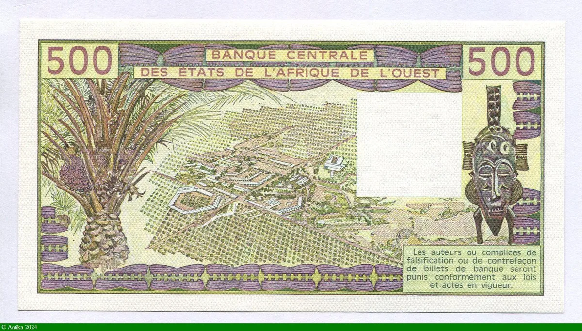 500 FRANCS Viel Homme & Troupeau de Zébus