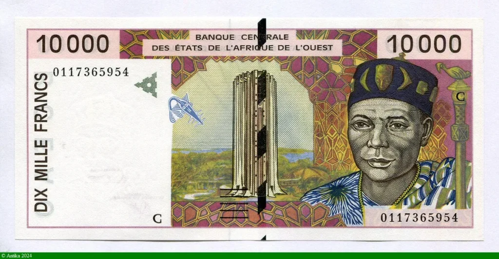 10000 FRANCS Homme & Pont en liane