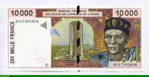 10000 FRANCS Homme & Pont en liane