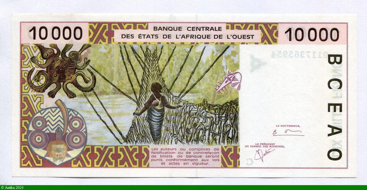 10000 FRANCS Homme & Pont en liane