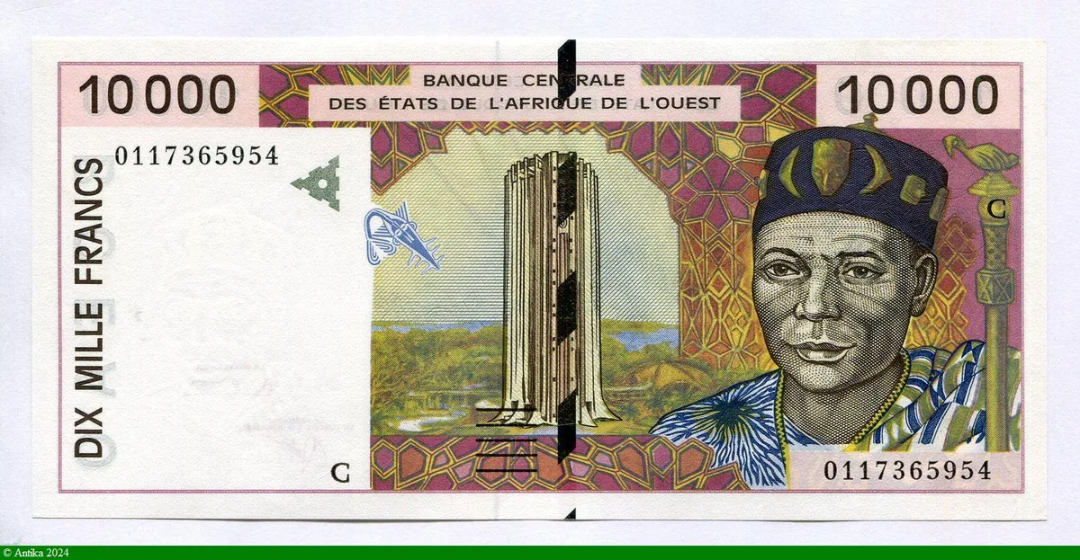 10000 FRANCS Homme & Pont en liane