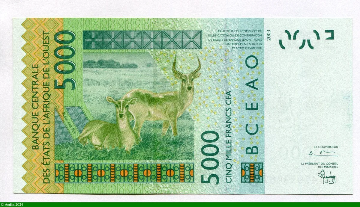 5000 FRANCS Masque & Cobe de Buffon