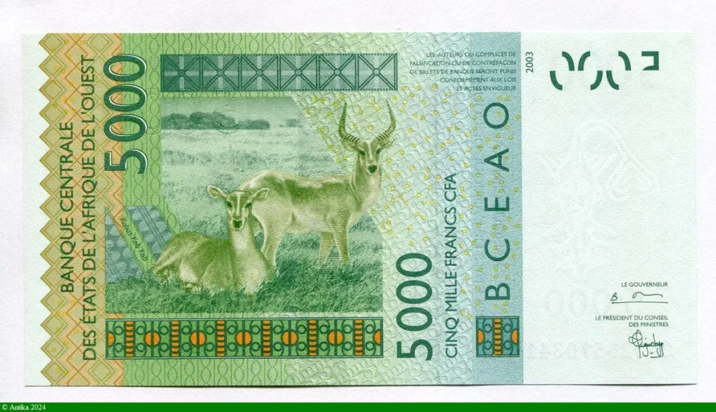 5000 FRANCS Masque & Cobe de Buffon