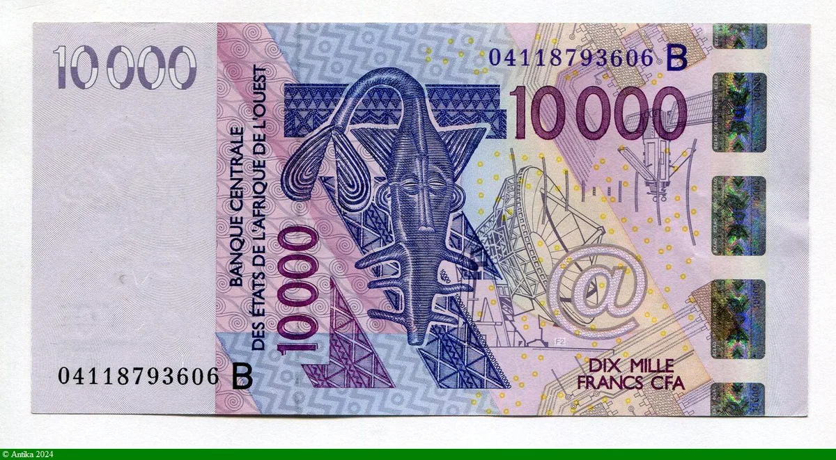 10000 FRANCS Masque & Oiseaux