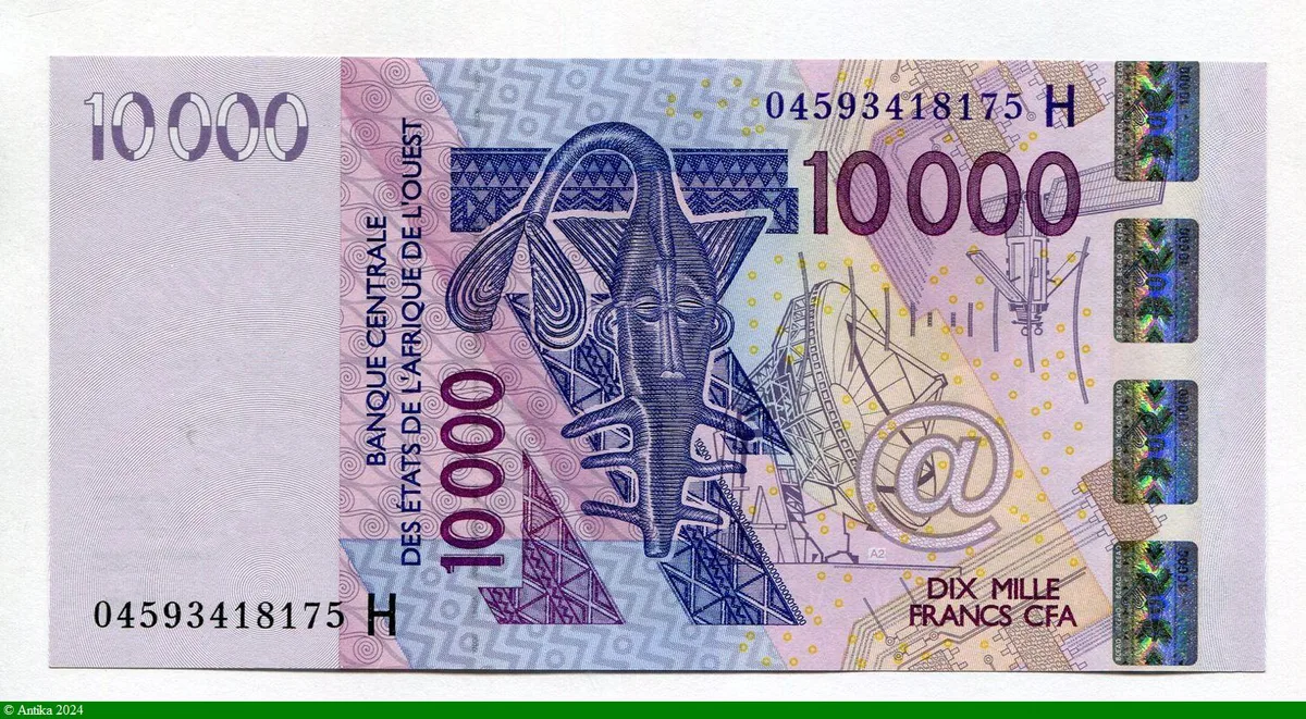 10000 FRANCS Masque & Oiseaux