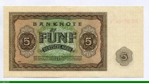 5 Deutsche Mark Marron-Vert (7 Chiffres)